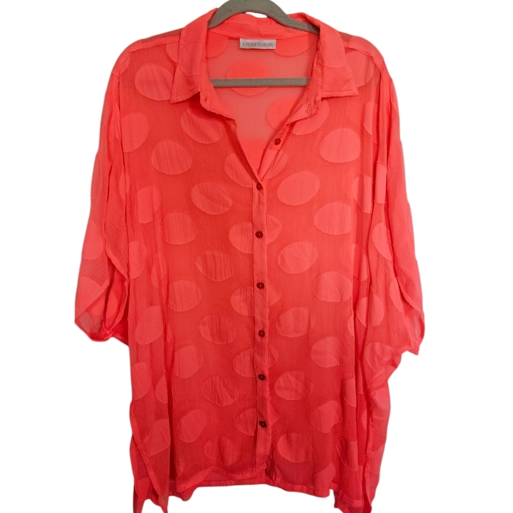 La Blanca One Size Button Down Swim Cover Up